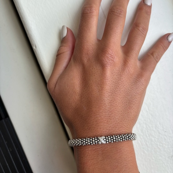 LAGOS Sterling Silver Embrace Collection Rope Bracelet with Diamonds - Picture 2 of 6